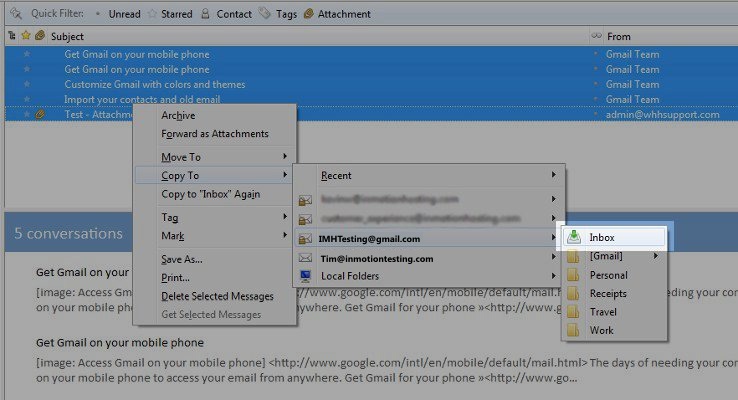 Transfer Emails Between Servers